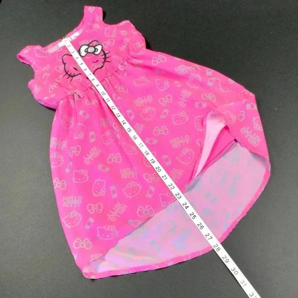 Girls Hello Kitty sleeveless Dress Pink 6/6X - Picture 7 of 11